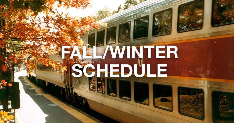 MBTA train Fall Winter schedule image
