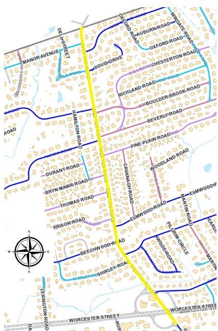 Weston Road street map