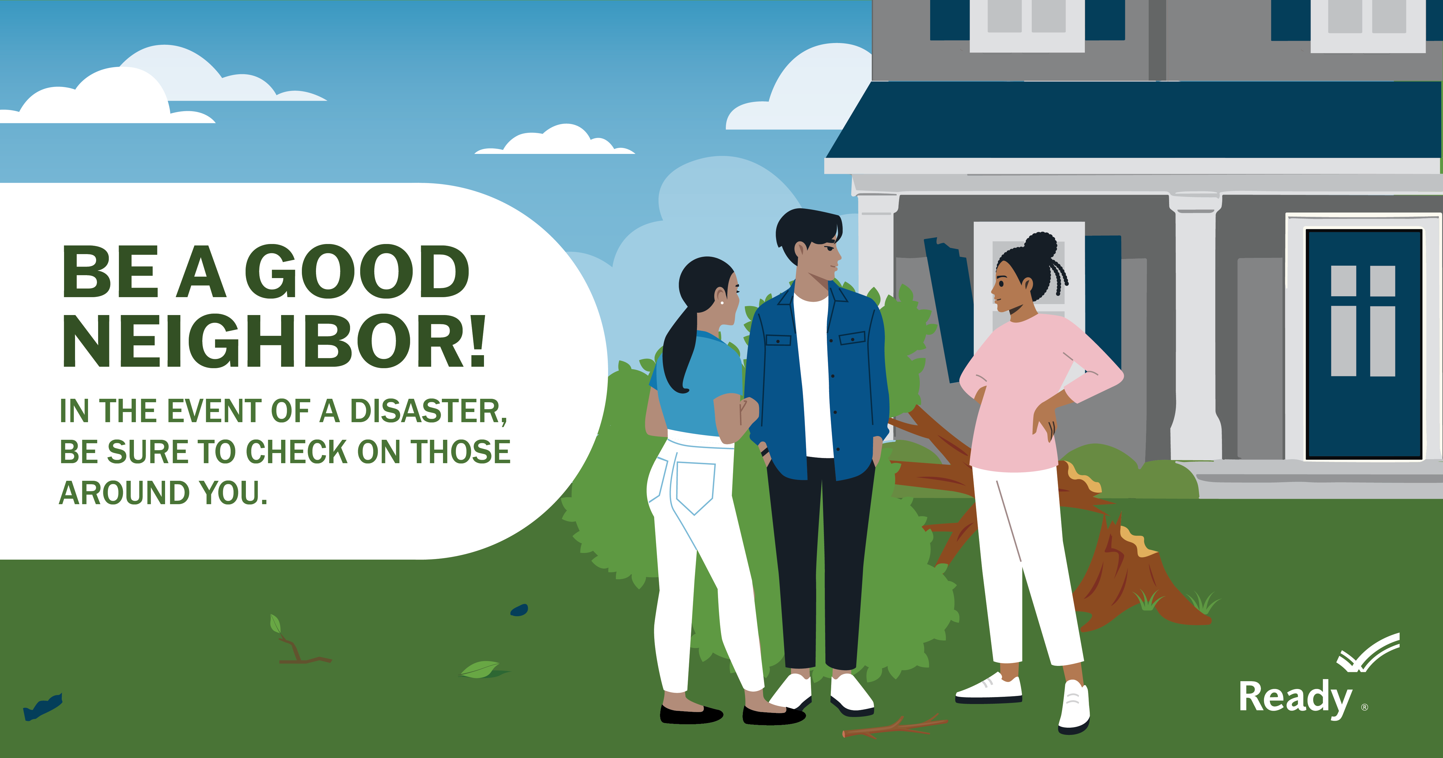 check in on neighbors during an emergency